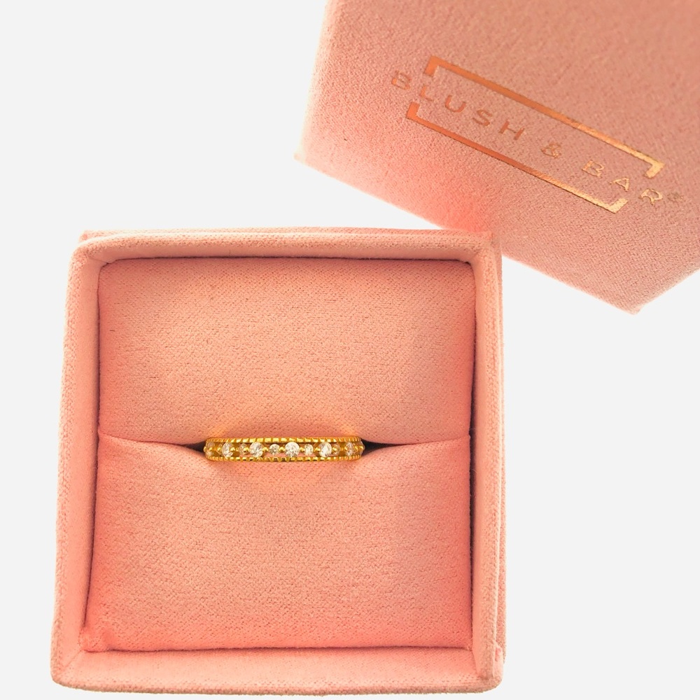 Women’s Blush & Bar Gold Joyce Layered Stack Ring